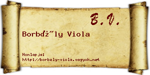 Borbély Viola névjegykártya