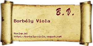 Borbély Viola névjegykártya